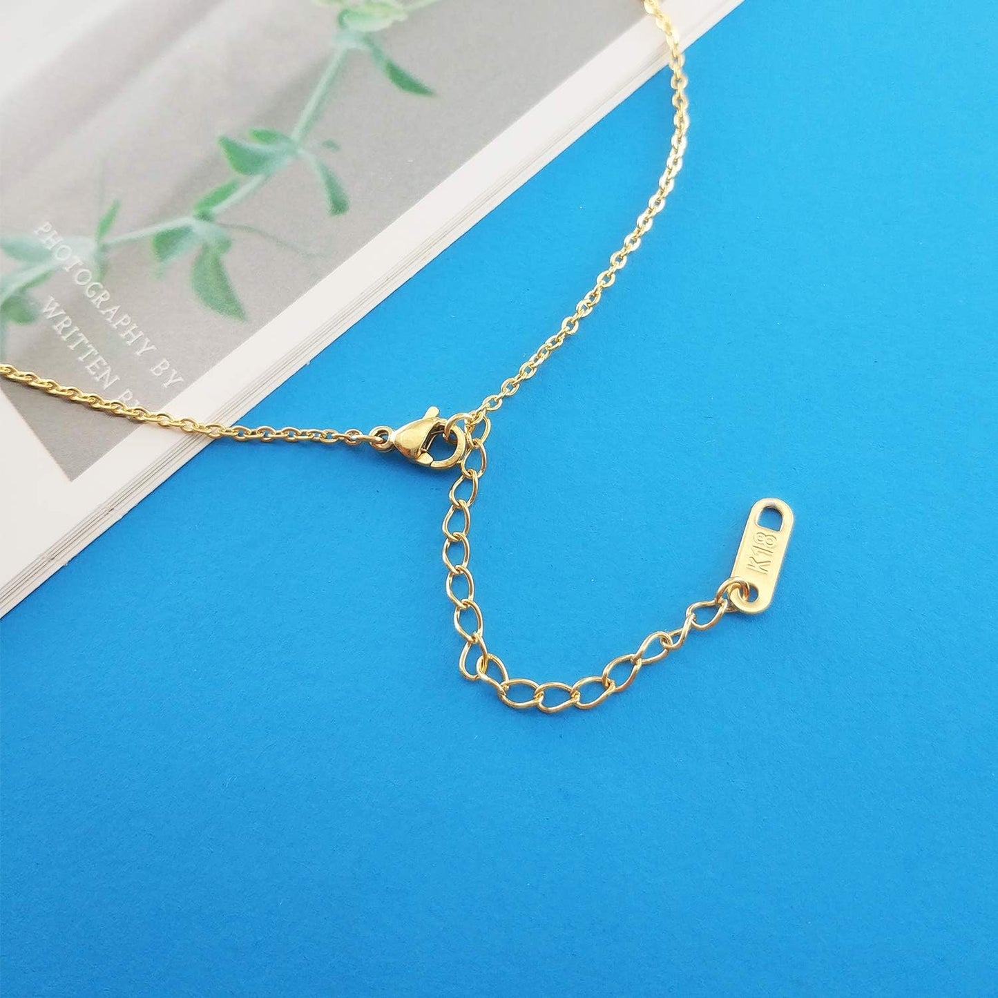 Tiny Initial Necklace 18K Gold Plated Small Letter Necklace Personalized Name Necklace for Women
