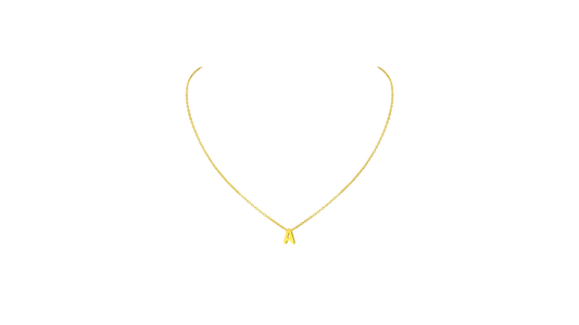 Tiny Initial Necklace 18K Gold Plated Small Letter Necklace Personalized Name Necklace for Women
